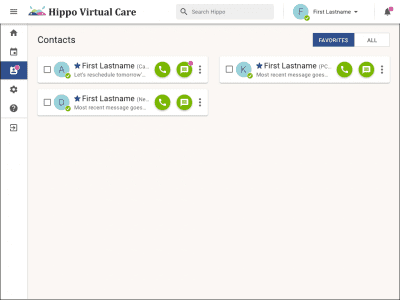 HVC Contacts Screen